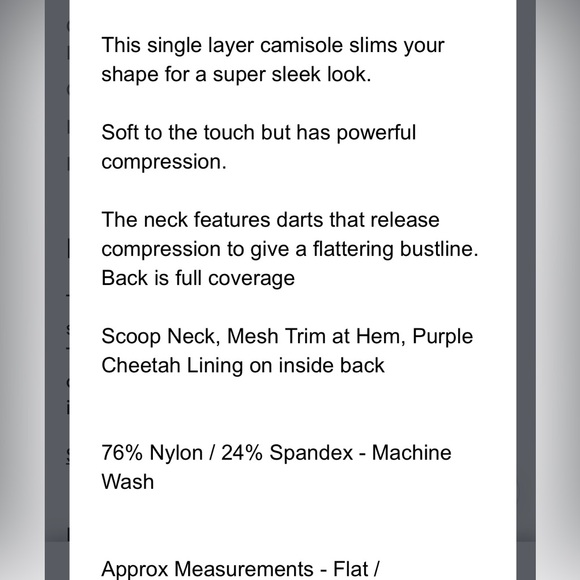 Spanx Camisole with Cheetah Lining - Picture 2 of 5